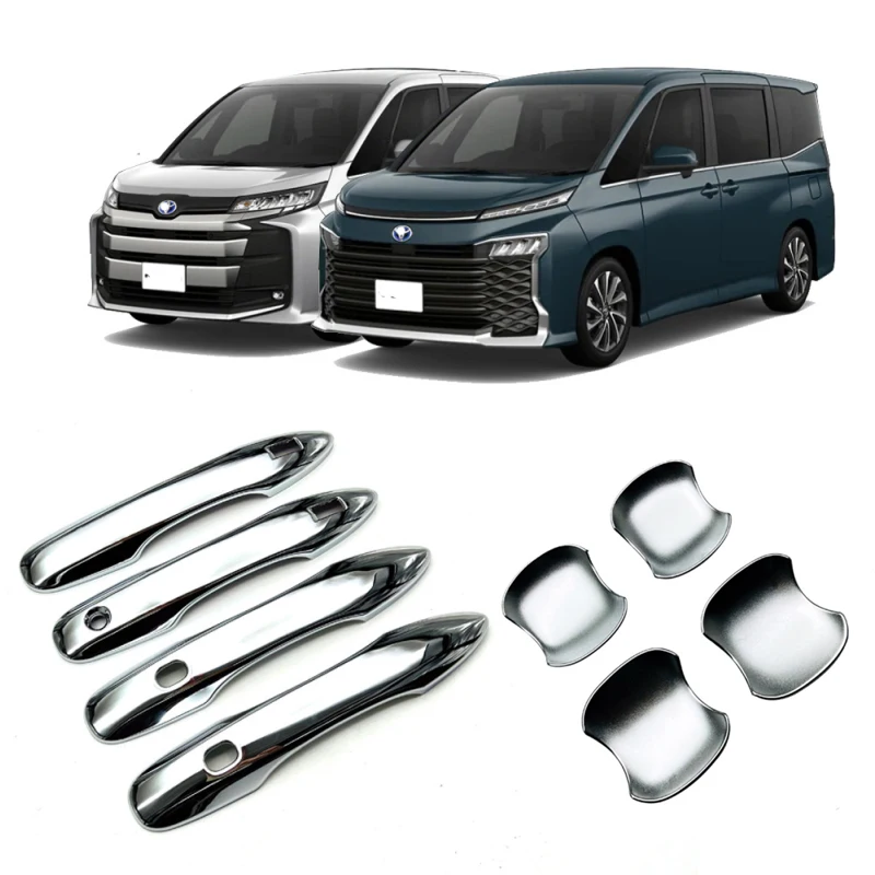 For Toyota Noah Voxy 90 Series 2021 2022 ABS black Car Side Door Handle Cover Door Handle Protector Trim Exterior Sticker