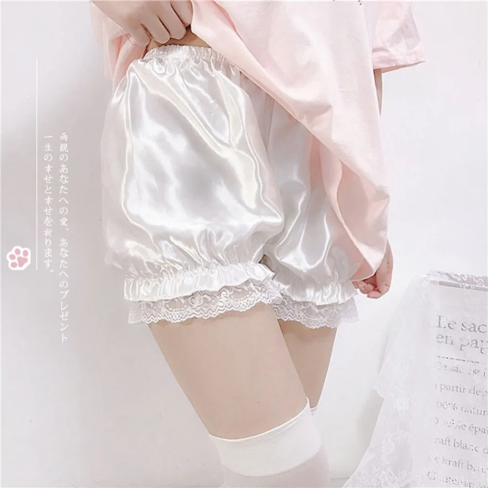 Korean Lolita Safety Shorts Women Pink White Black