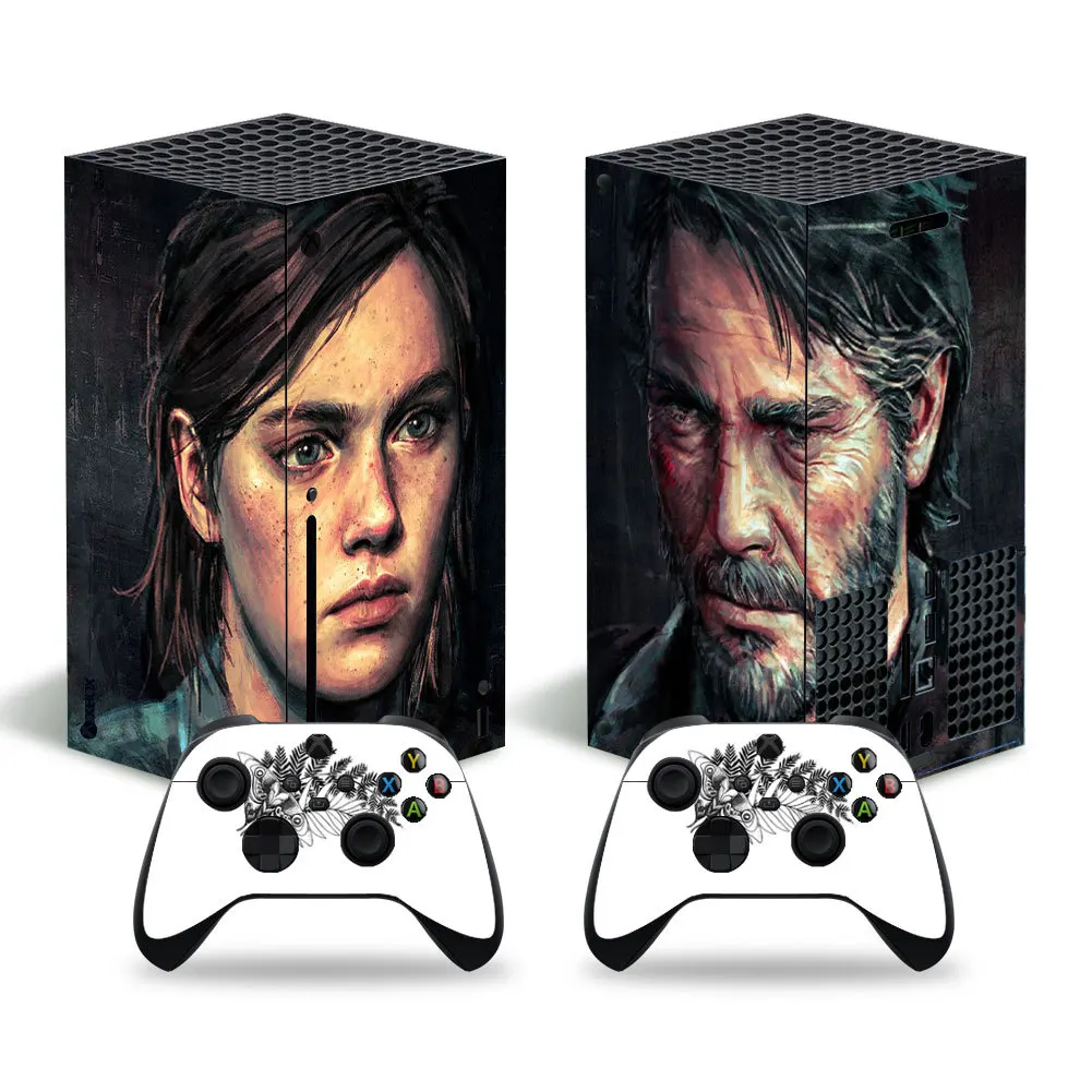 غلاف من الفينيل غير اللامع لوحدة التحكم XBOX Series X من الرخام والخشب مع قنوات تحرير الهواء بدون بقايا غطاء ملصق PVC #4