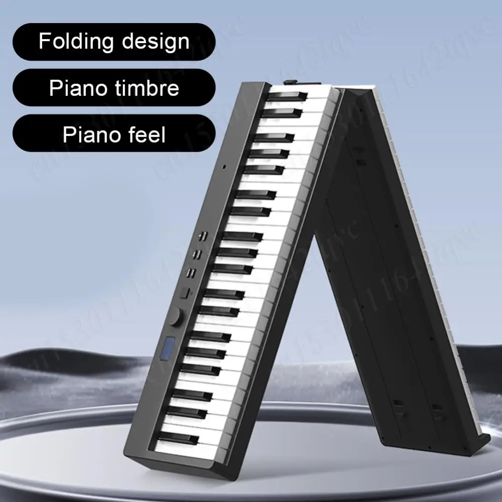 Folding Piano 88 Key Keyboard with BT MIDI Portable Electric Keyboard Digital Piano with Sheet Music Stand Pedal and Piano Bag