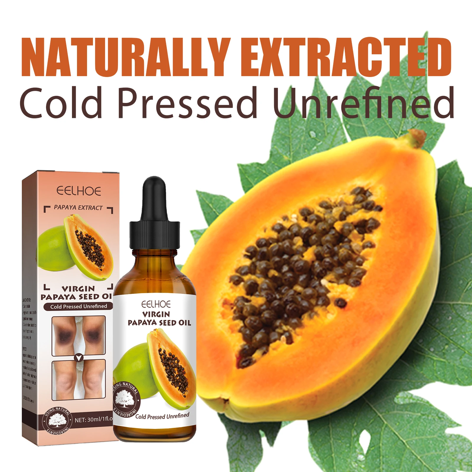 Papaya Seed Beauty Oil,Fade Dark Spots Curvature Joints Elbows, Brighten Skin Tone Brighten Skin, Moisturize Skin Care Oil