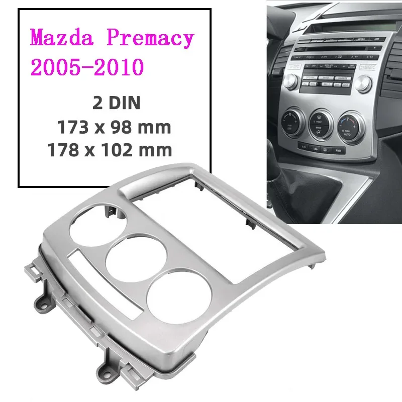 2 DIN Car Stereo DVD Radio Fascia for MAZDA 5 premacy 2005-2010 Audio Player Panel Adapter Frame Dash Mount Installation Kit