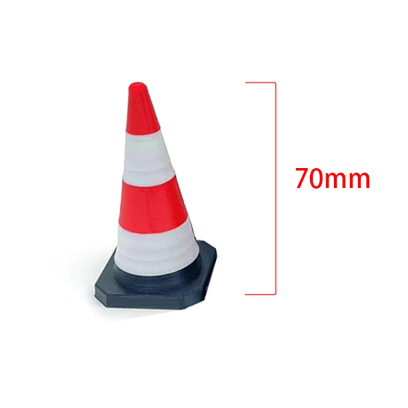 Simulation Road Cone Reflective Cone Model for 1/10 RC Crawler Car TRX4 1/14 Tamiya RC Truck Tipper SCANIA 770S VOLVO MAN BENZ