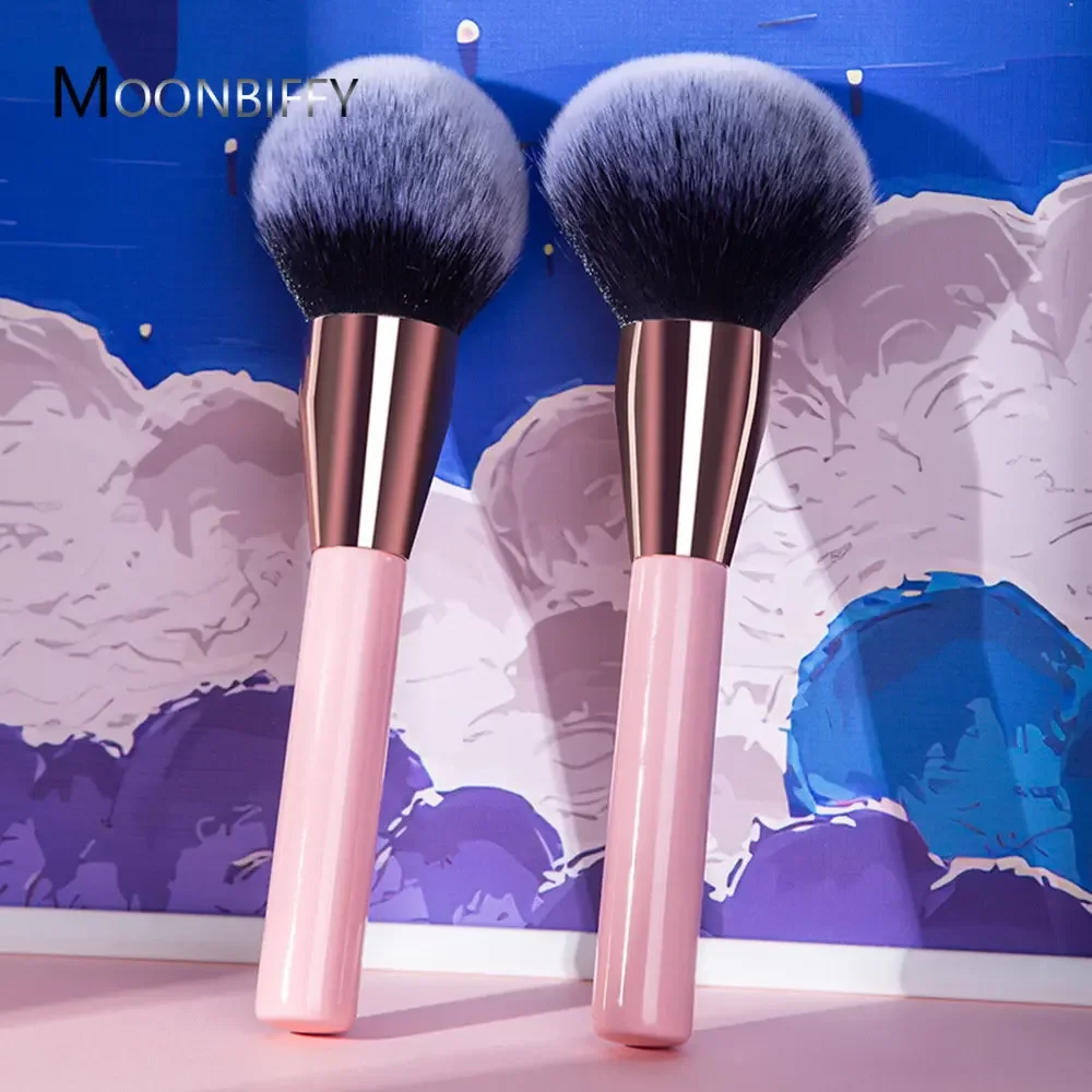 Pink Professional Powder Fundation Makeup Brush Large BlushWith Black Wood Women Cosmetic Tool Fluffy Soften Fiber косметика