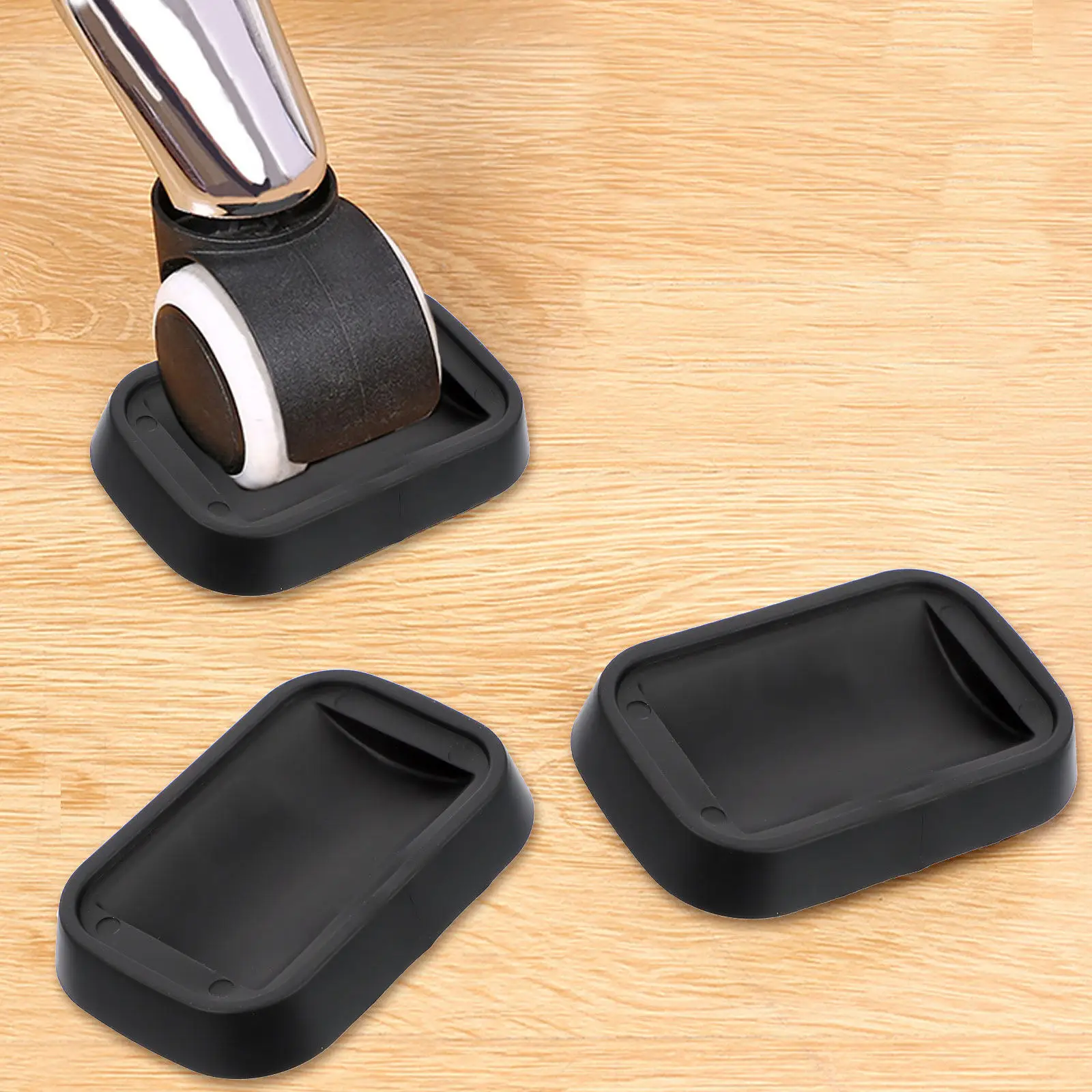 

8Pcs Premium Non-Slip Rubber Furniture Leg Pads Anti-Friction Floor Protector for Refrigerator Dryer Sofa Table Bed Noise