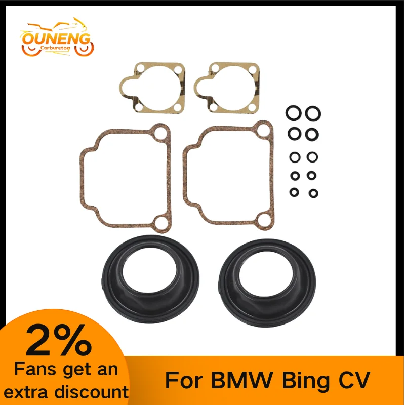 For BMW BING CV 40mm R45 R65 R75 R80 R90 R100 32mm Motorcycle Carburetor Rebuild Repair Kit Solve The Oil Leakage Problem