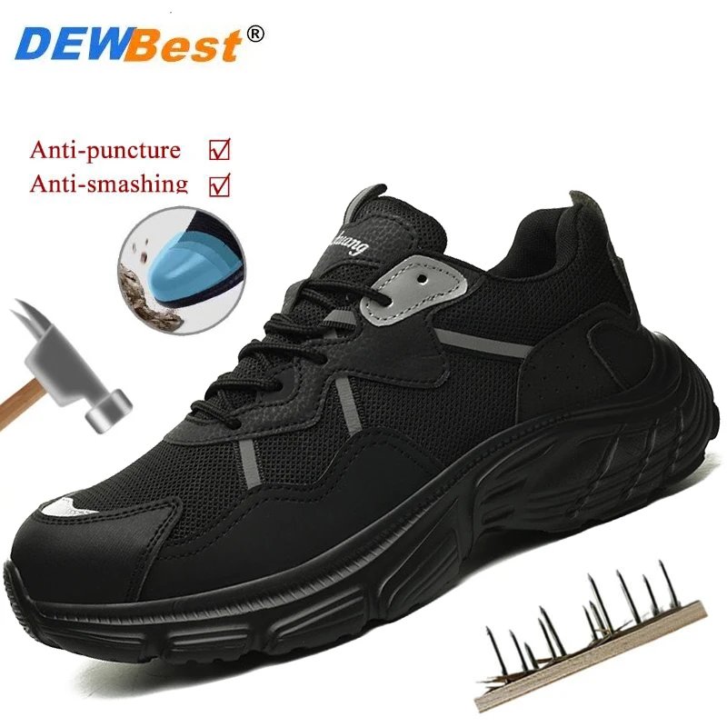 Spring and Autumn Breathable Safety Shoes Anti smashing and Anti piercing Steel Baotou Men\'s Wholesale