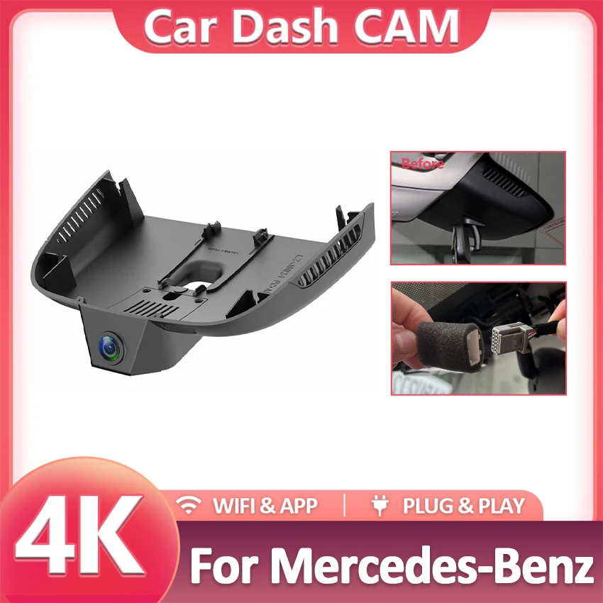 

Plug and Play Car DVR Wifi Dash Cam 4K for Mercedes Benz Vito w447 w639 for Mercedes Benz Vito Tourer Panel Van Mixto 2016-2023