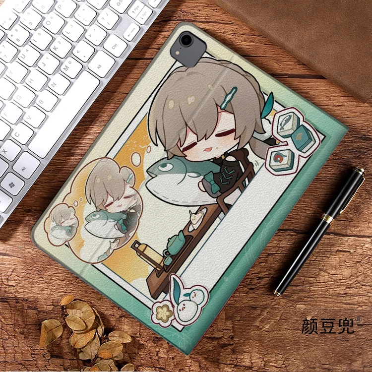 Qingque Anime Honkai Star Rail For iPad Air4 5 10.9 Mini 5 6 For Pro 12.9 11 10.5 Luxury Silicone For iPad 10th Protective Shell