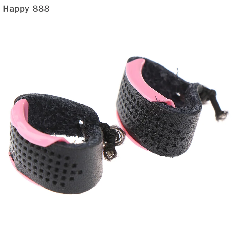 

Adjustable Leather Thimble With Patchwork Design For Finger Protection During Needlework And Sewing