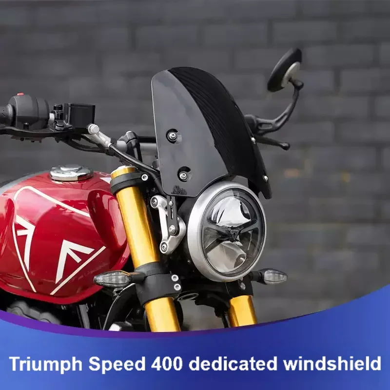 

For Triumph Scrambler 400X Windscreen Motorcycle Windshield Wind Deflectors Visor Screen Headlight Fairing 400 X 2024 Speed 400