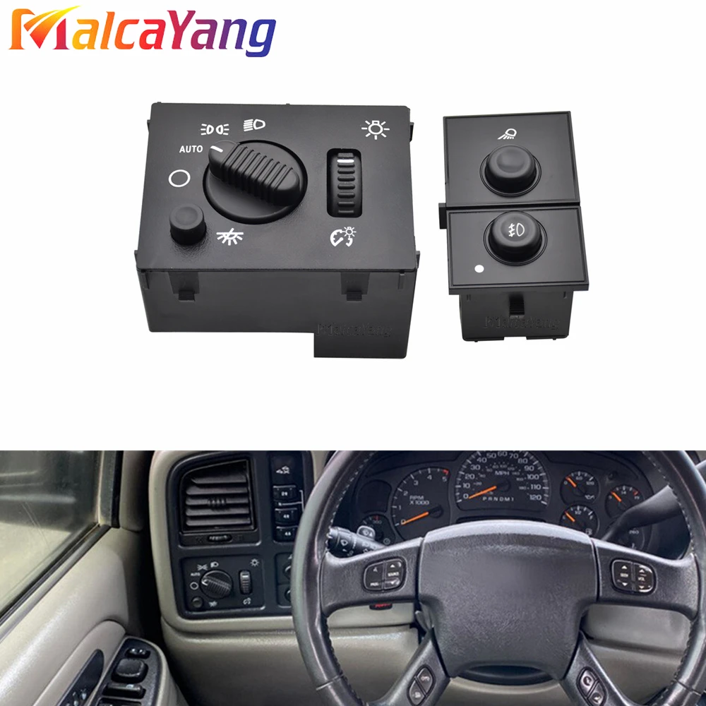 Car Headlight Fog Lamp Control light Switch For Chevy Silverado Tahoe Suburban Avalanche GMC Sierra Yukon 19381535 15143597