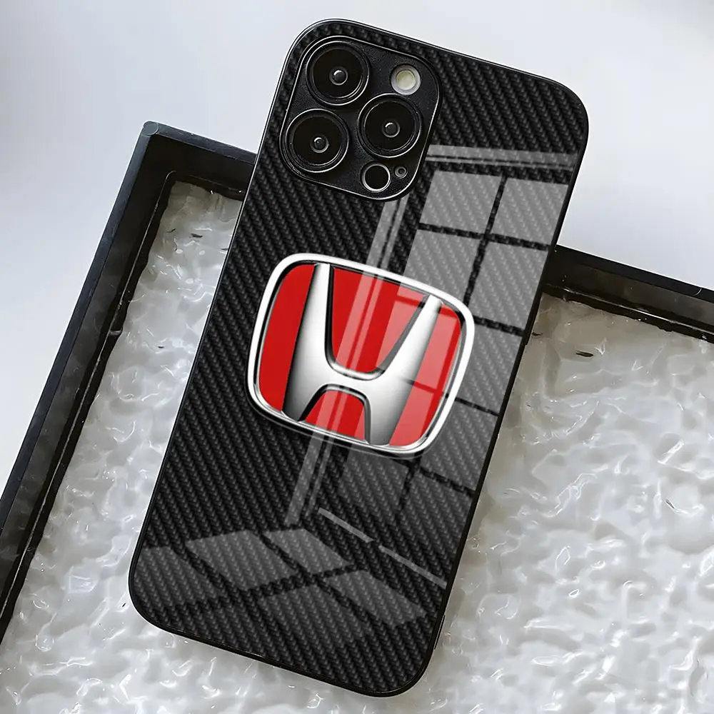 B-Hon-N-DaES-ES LOGO Handyhülle für iPhone 17 Pro Max 16 15 14 Pro Max 13 11 X Xs Xr 8 7Plus Glasabdeckung