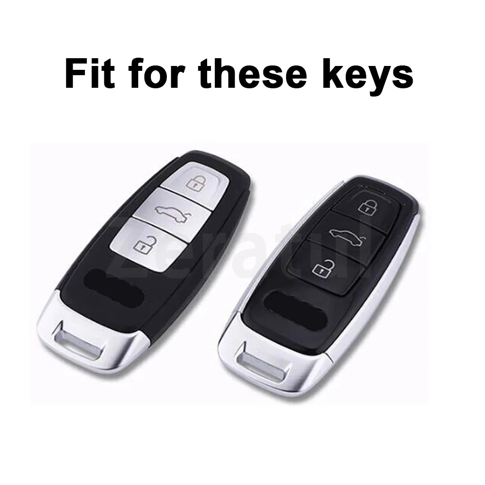 TPU Leather Auto Keyless Remote Smart Car Key Case Cover Shell Fob Protector for Audi A8 A8L A3 E-tron 55 Q7 Q8 C8 A6 A6L A7