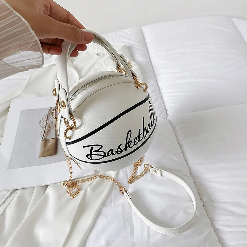 

Purses And Handbags Luxury Designer basketball Purses Bag Round Crossbody Female Shoulder Bags Trend Women's Bag Designer Bag