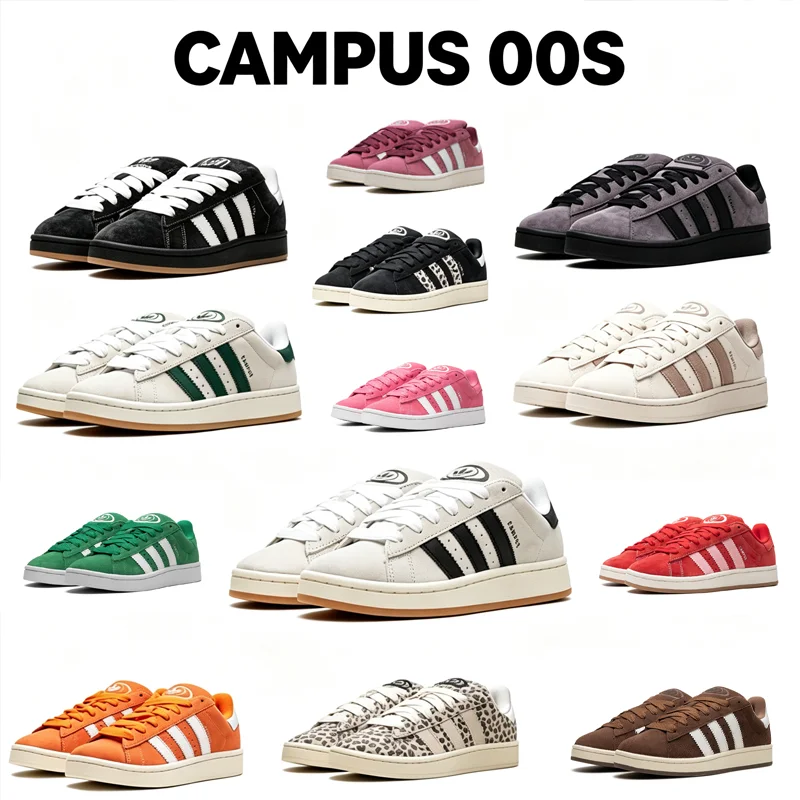 Adidas Authentic Originals Unisex CAMPUS 00S Bread Shoes Retro Skateboard Sneakers IF8770 Casual Board Shoes