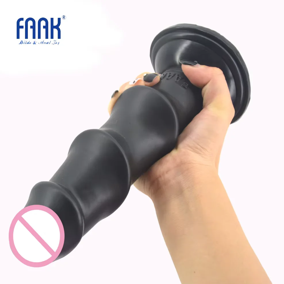 FAAK ribbed fantasy dildo s with suction cup anal plug sex toys for women adult masturbator vagina stimulate flirting