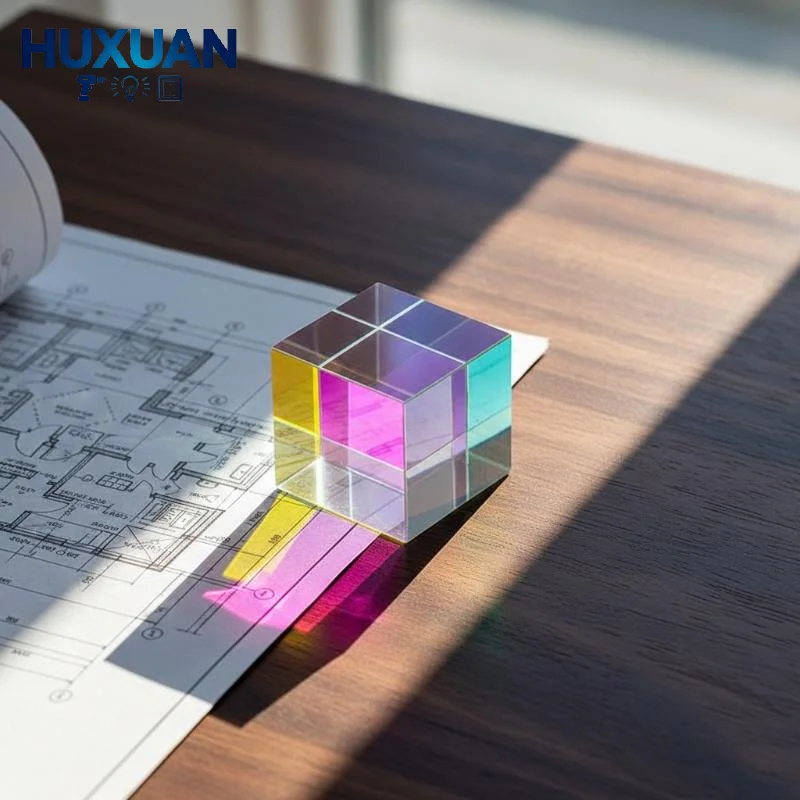 15mm 20mm Hexahedral CMY Color Prism Cube, Optical Crystal Light Splitting Cube For Photography Teaching Science Decor