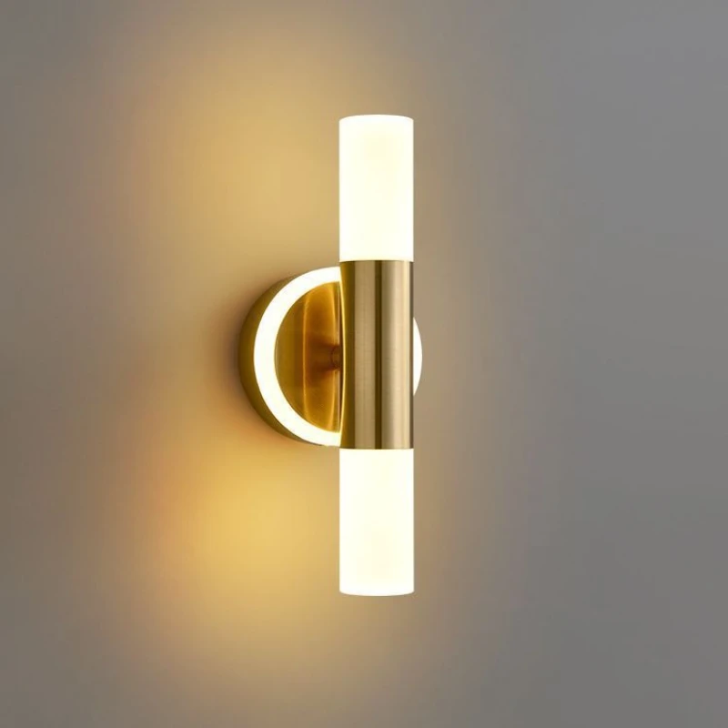 

LED Wall Lamp Foyer Bedroom Sconce Aisle Dining Room Lighting Clear White Glass Gold Black Luxury Corridor Modern Long Lamp