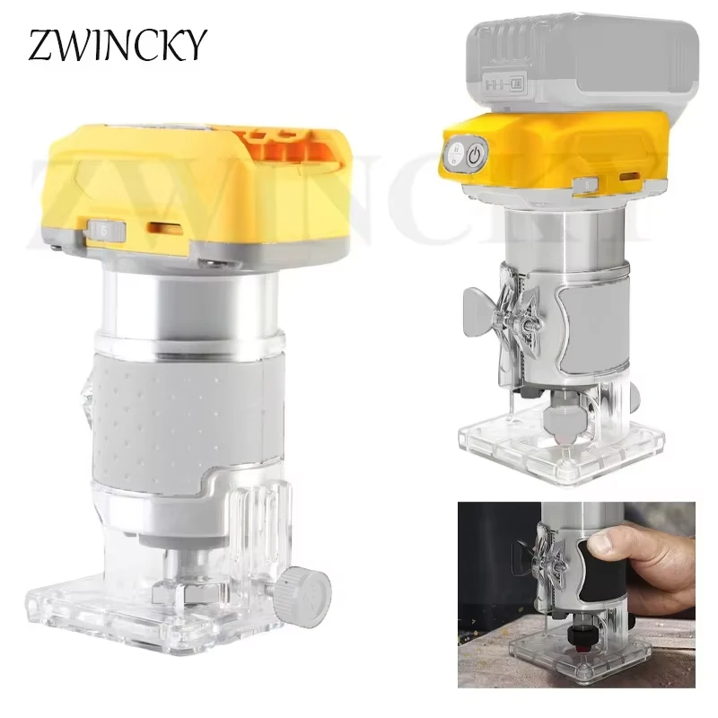 For Dewaltt 20V Brushless Electric Trimmer Cordless Woodworking Trimming Machine Wood Router Milling Engraving Slotting Machine