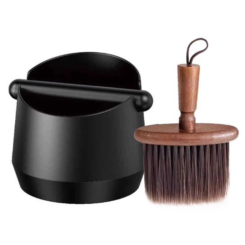 ABMS-Knock Box With Coffee Brush, Large Non-Slip Base For Easy Coffee Ground Easy Cleaning