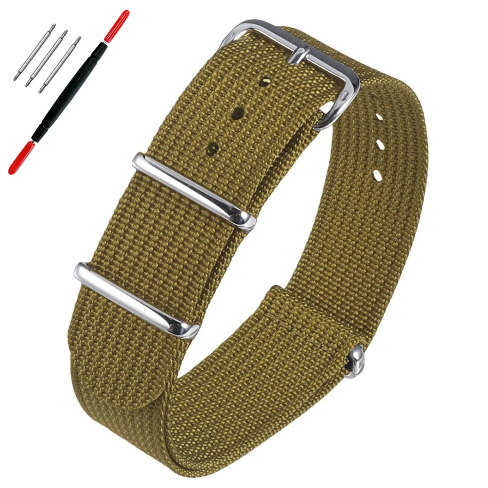 Neues geripptes Nylon-Uhrenarmband, universelles Segeltuch-Uhrenarmband 16mm 18mm 19mm 20mm 21mm 22mm 24mm, Militäruhrenarmband – Detail 7