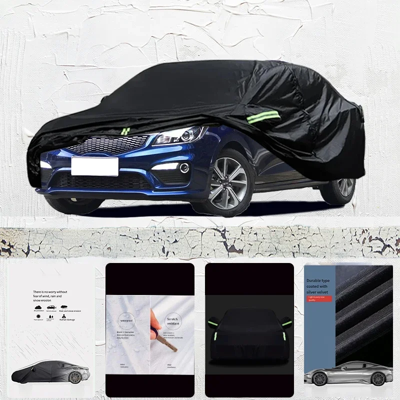 

For Kia K2 Anti-UV Sun Shade Rain Snow Resistant Dustproof Car umbrella Black cover Full Car Cover Outdoor Protection