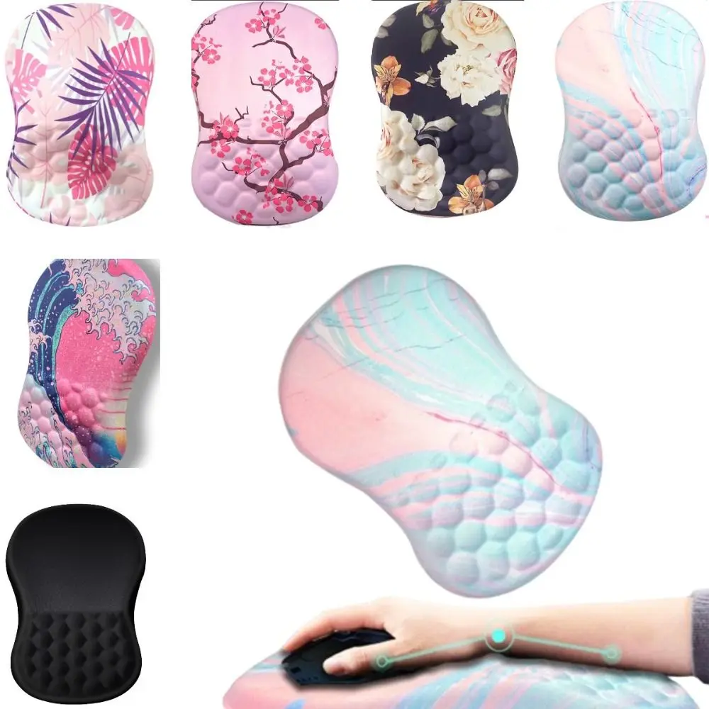 

Unique Comfortable Mouse Pad with Wrist Rest Memory Space Cotton 3D Ergonomic Mousepad Relaxation Non-Slip Wrist Support Office