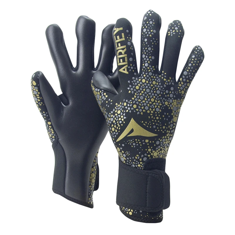 AERFEY Verstärkte Latex-Torwarthandschuhe für Fußball mit Starkem Grip Größe 8/9/10 Jugend- und Erwachsenen-Fußballhandschuhe für Torhüter – Detail 10