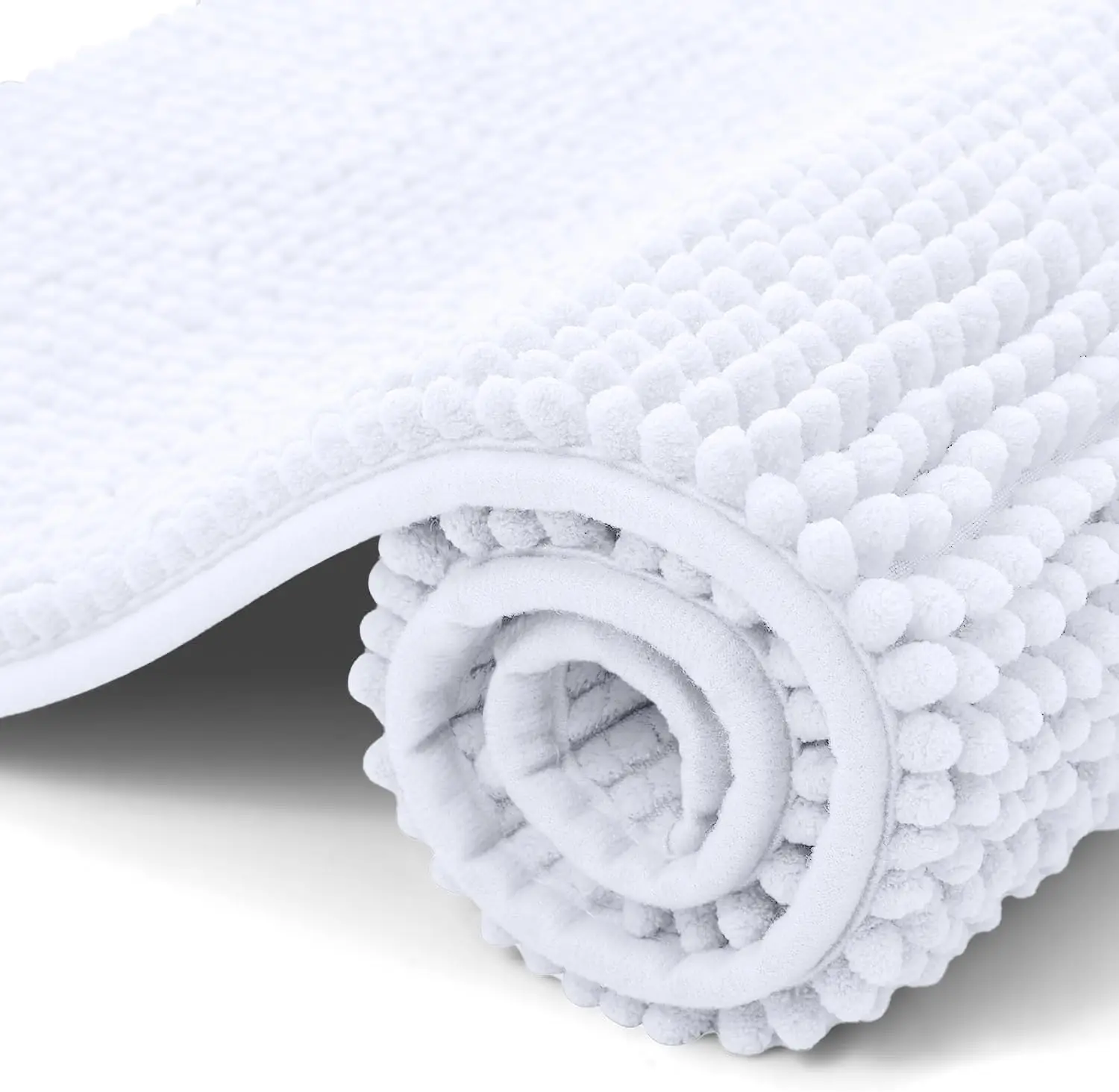 

Kitinjoy Luxury Chenille Bath Mat Soft Non-slip Bathroom Shower Rug Extra Absorbent Mat Washable Quick Drying Foot Floor Carpets