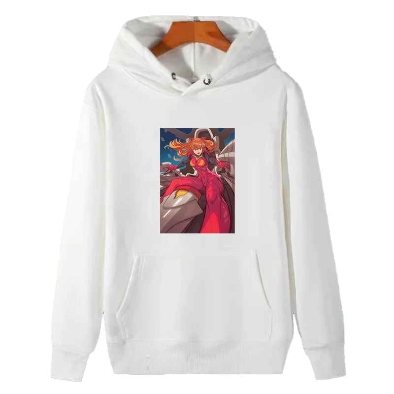 Graphic Hooded Shirt Asuka Langley Sohryu Hot Sexy Girl Shinji Eva  winter thick sweater hoodie fleece hoodie Man sweatshirts