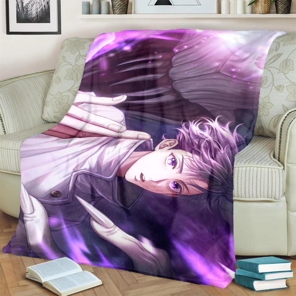 Warme Jujutsu Kaisen-Druckdecke aus weichem Flanell für Schlafzimmer, Sofas, Betten, Stühle, Picknicks, Reisen