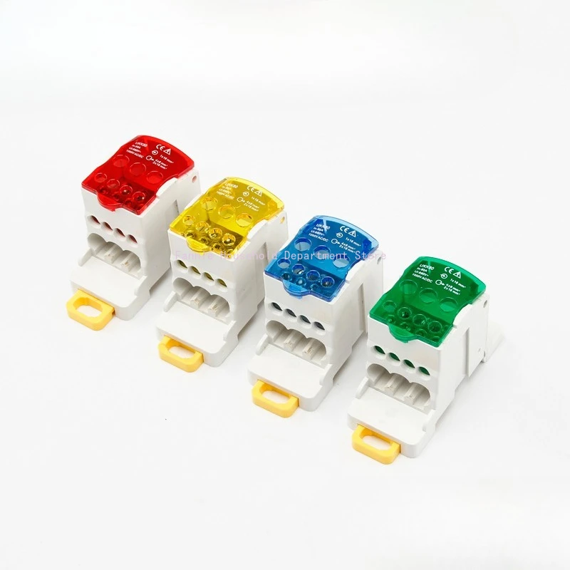 Distribution Box One In Several Out Power Wire Universal Electric Connector Junction Din Rail Terminal Block UKK 80A160A250A400A
