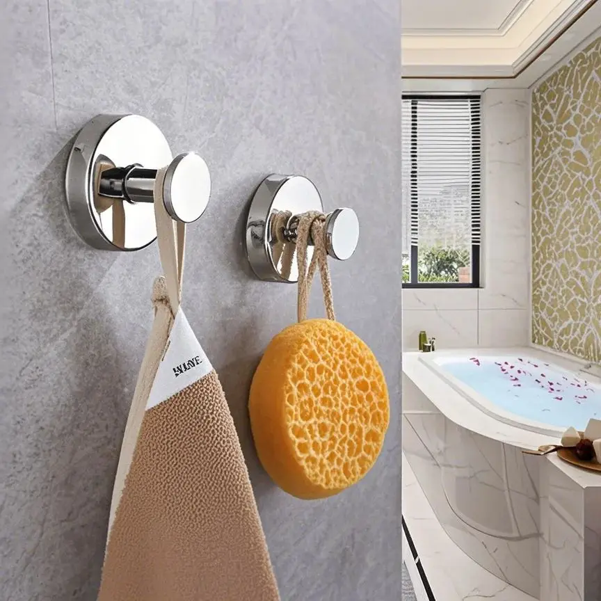 

2 Pcs Non marking stainless steel suction cup hook, no punching vacuum coat hook, wall, bathroom, kitchen towel suction cup hook