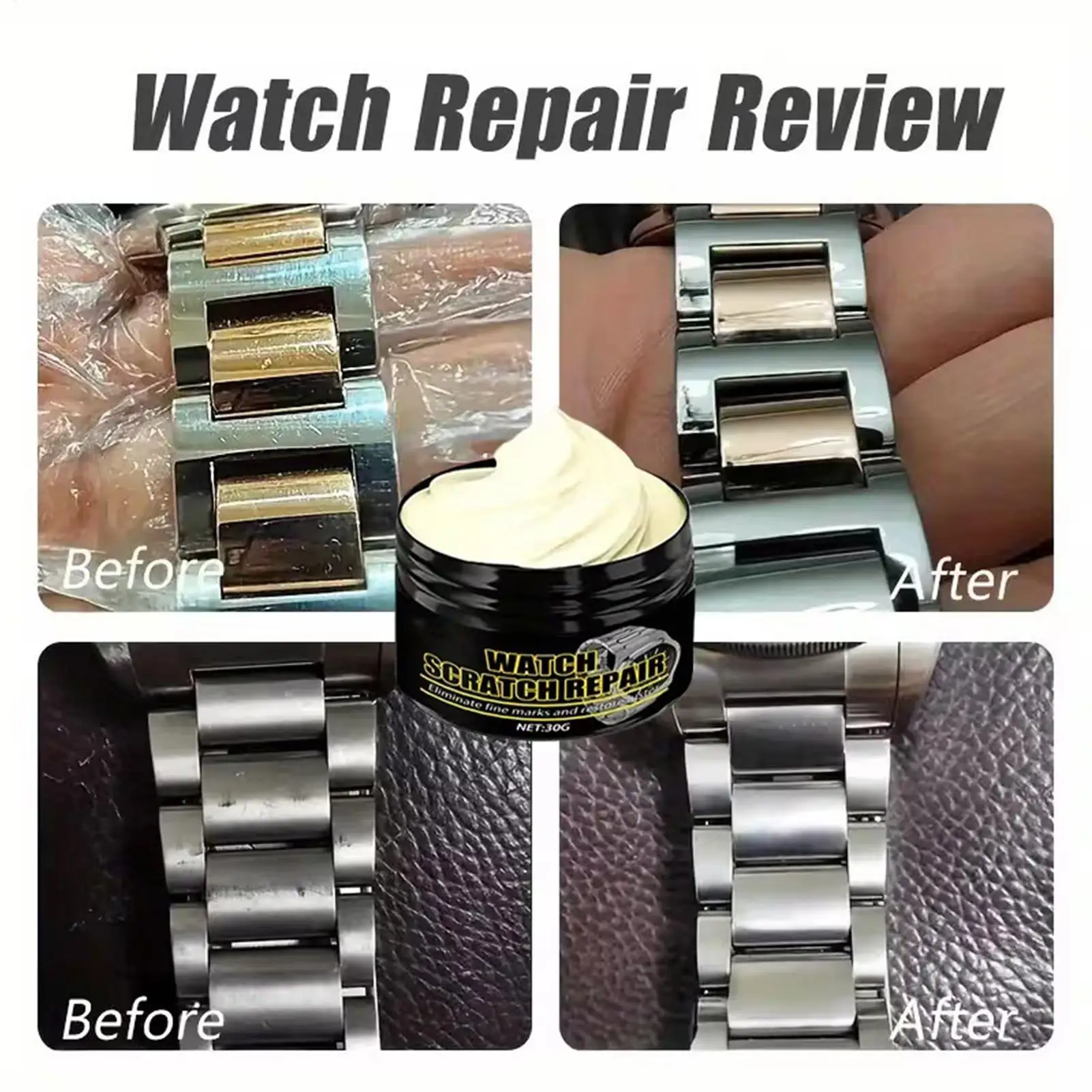 Watch Polishing Paste Scratch Remover Metal Frame Renew Cream for Stainless Steel Straps & Screens Jewelry Restoration