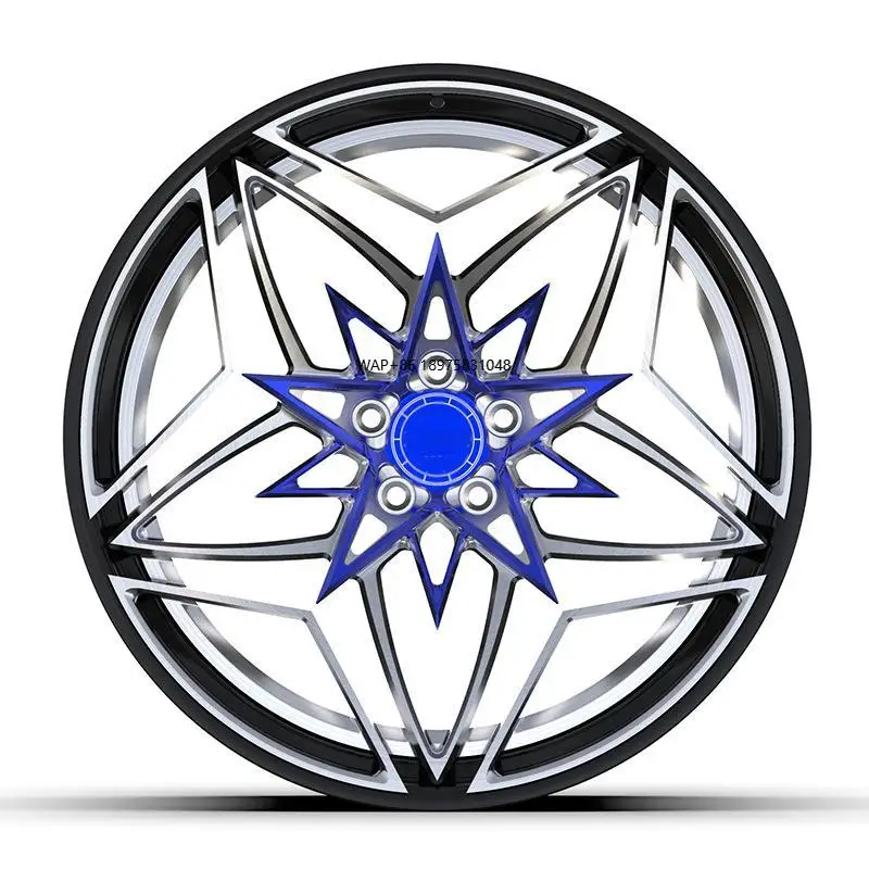 

2 Piece Monoblock Forged Customized Wheels 16 to 24 Inch 6061-T6 Aluminum Alloy Light Weight Rims