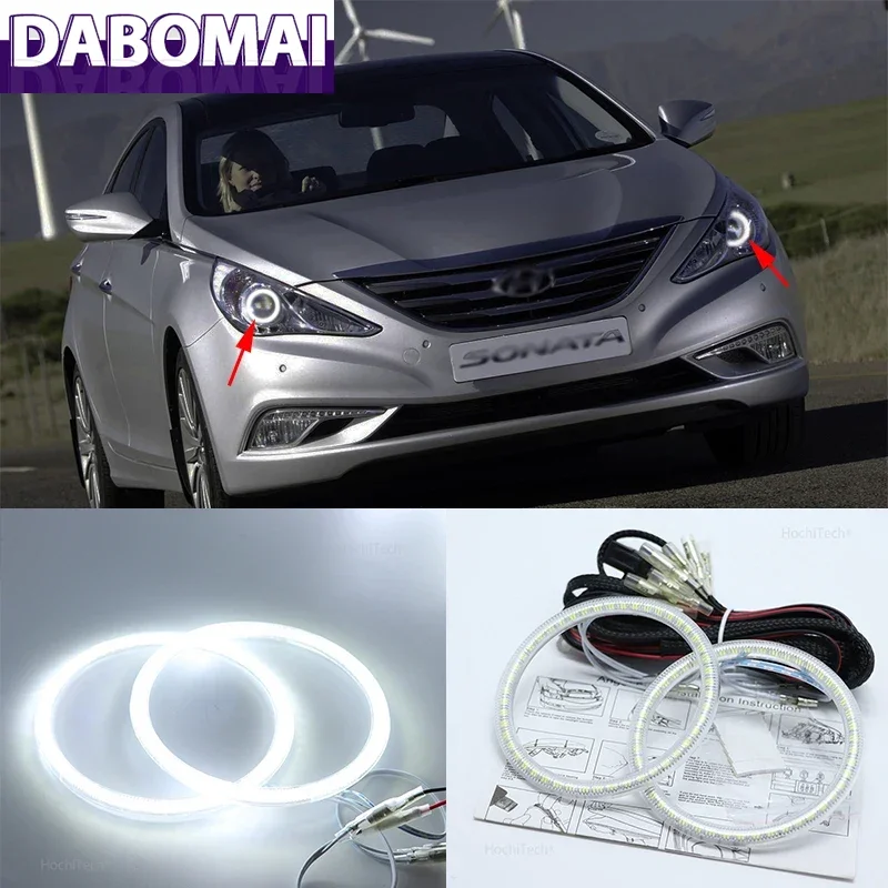 

Супер яркий белый цвет 3528 SMD Led Angel Eyes комплект дневных ходовых огней DRL для Hyundai Sonata I45 2009-2014
