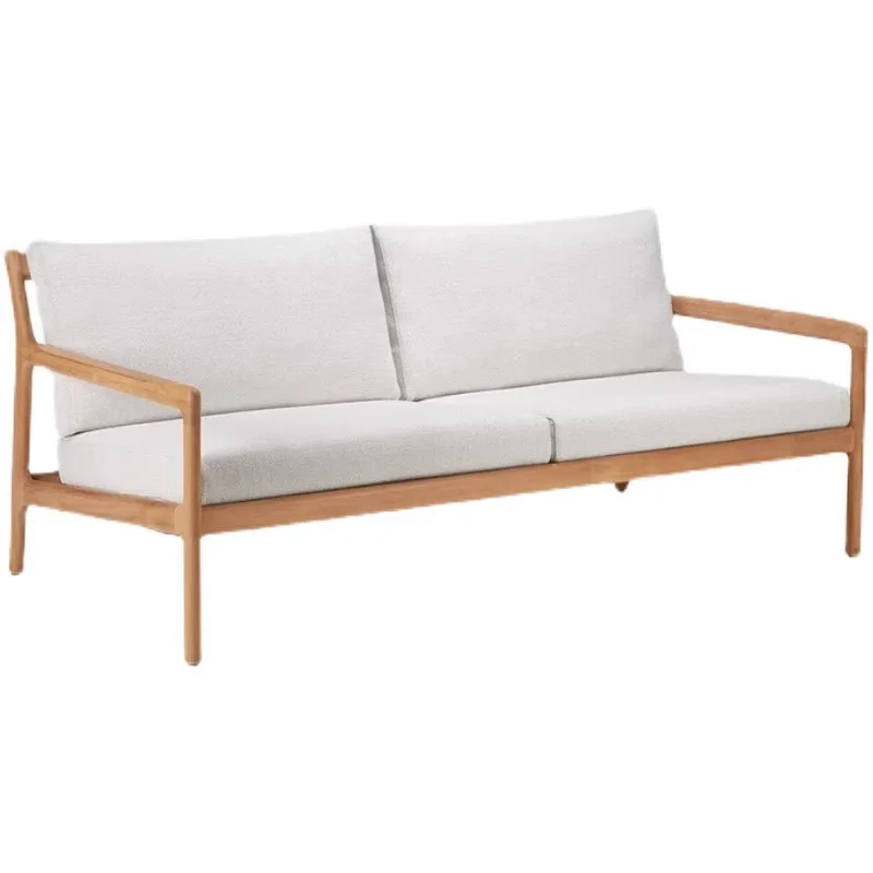 

Outdoor teak sofa villa courtyard open-air balcony garden B & B hotel waterproof and sunscreen solid wood furniture combination