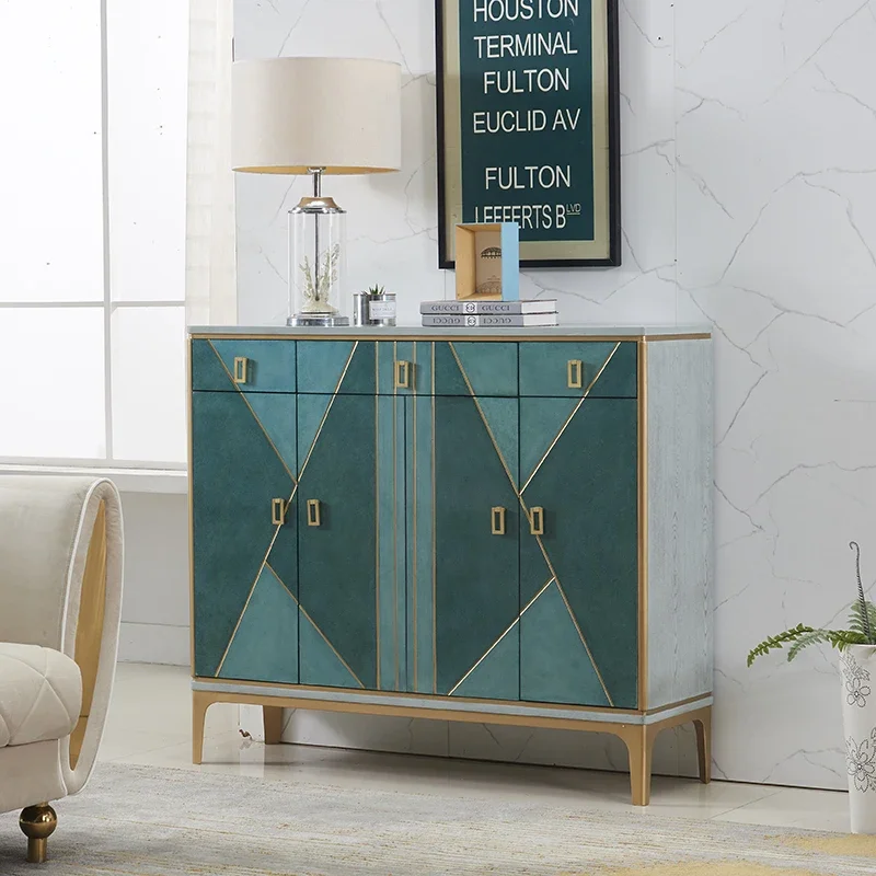 

Affordable Luxury Style Home Shoe Cabinet Post-Modern Sideboard Cabinet Solid Wood Curio Cabinet Italian Minimalist