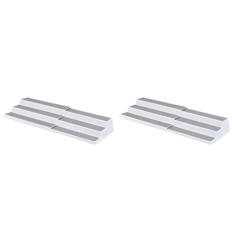 

【НА РУСТЯВОЛОСТНЫЕ ПРАЯВЕДЕНЬЯ】2X Органайзер для специй для шкафов, 3-уровневая расширяемая бамбуковая полка для кухни, кладовой, шкафа, столешницы