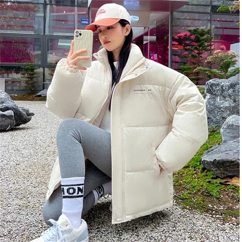 Oversized winterlange jas Dames dikkere katoenen jas Casual pufferparka's Vrouwelijke warme katoenen gewatteerde jas