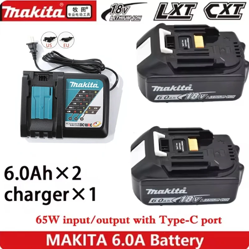 

Makita 18V battery with Type-C port 65W input/output large capacity electric tool battery universal BL1860 BL1850 BL1840 BL1830