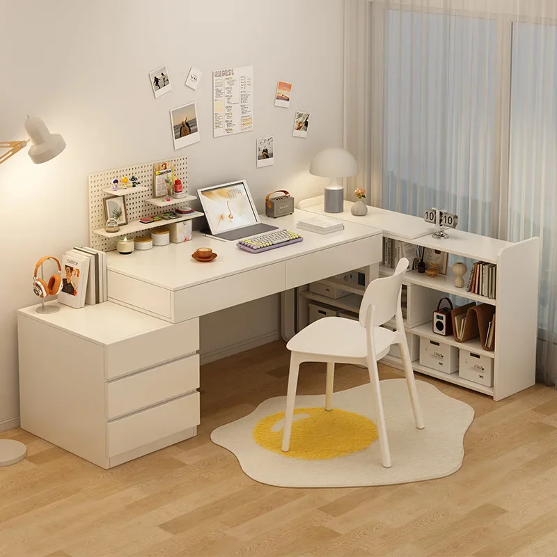 

L-shaped computer desk Student home study table