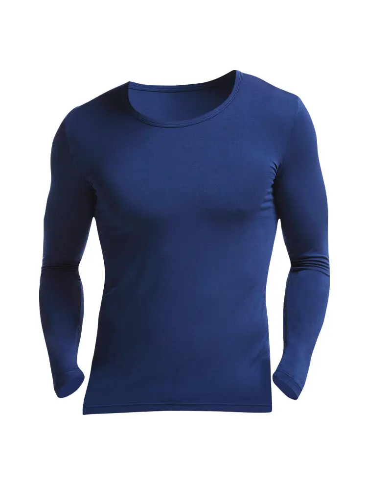 Autumn and Winter Slim-Fit Thin Thermal Underwear Modal Men's Round-Neck Long-Sleeve Base Layer Breathable Undershirt