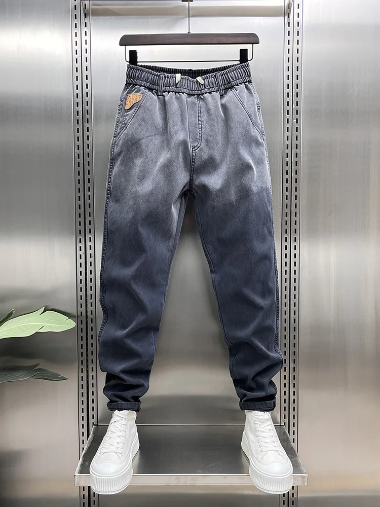 

Модные мужские повседневные брюки свободного кроя с прямыми штанинами, осенне-зимние, универсальные, удобные, из смесового хлопка, стильная уличная одежда