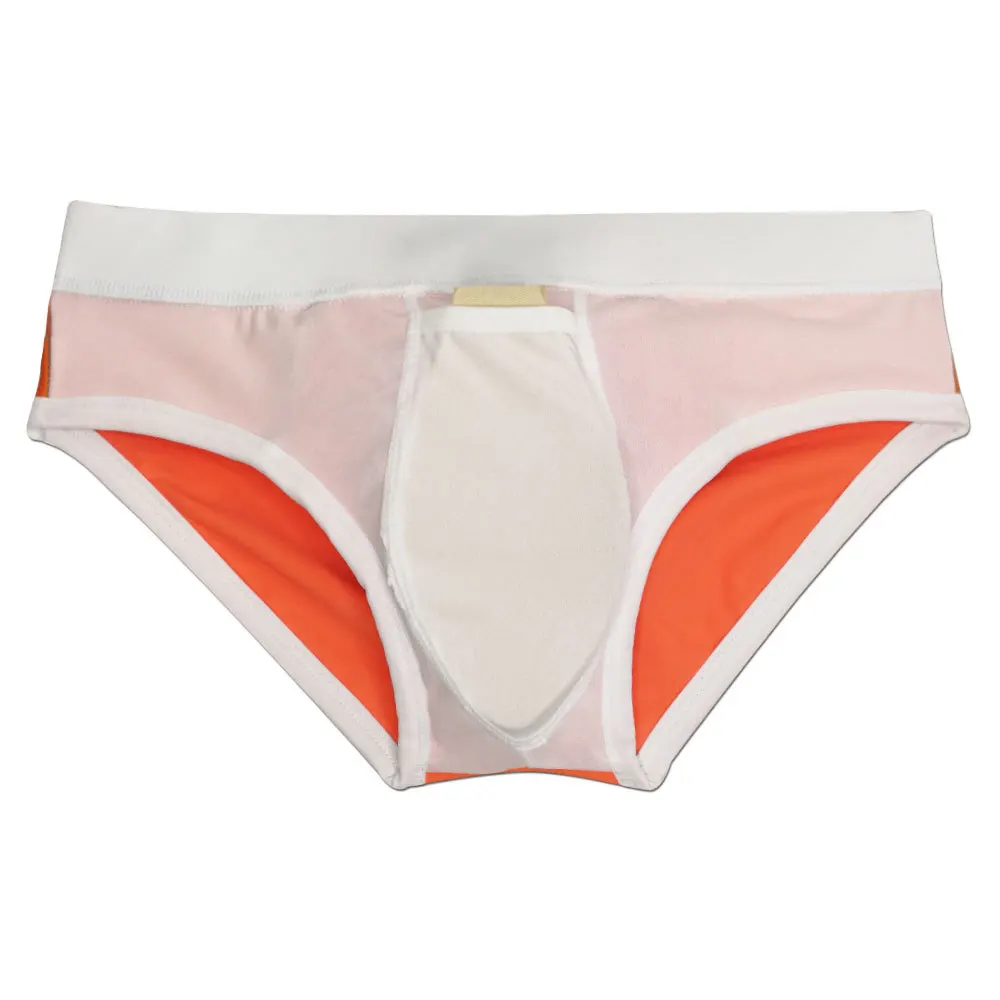 

Foreign trade color matching simple and fashionable men's triangular swimming belt cup pocket comfortable close-fittingUXH098-1