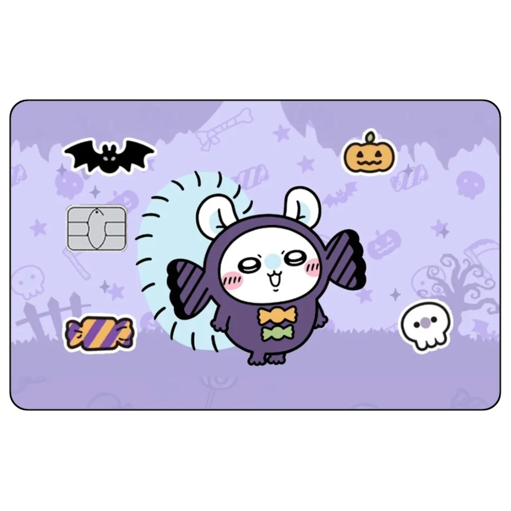 ملصق كارتوني لطيف لبطاقة الائتمان Hachiware ملصق Usagi غير لامع لـ VISA JCB وبطاقة Mastercard تزيين مقاومة للخدش