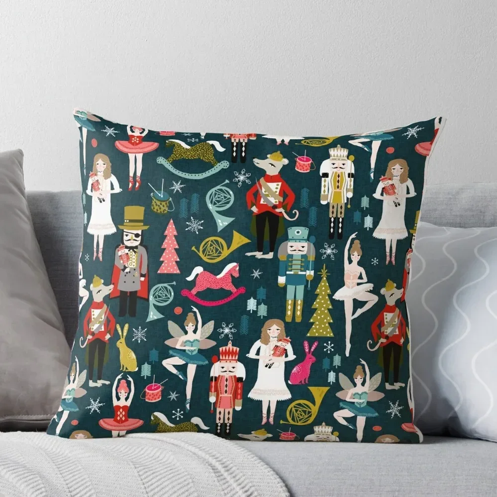 Nutcracker Ballet by Andrea Lauren Throw Pillow christmas cushions covers Elastic Cover For Sofa Sofa Cushions Cover Pillow