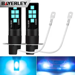 Luces antiniebla delanteras y traseras súper brillantes, bombillas de conducción automática CANBUS 3030SMD, lámpara de cabeza LED DC12V, blanco, naranja, azul hielo, H1H3 h7 h11 880