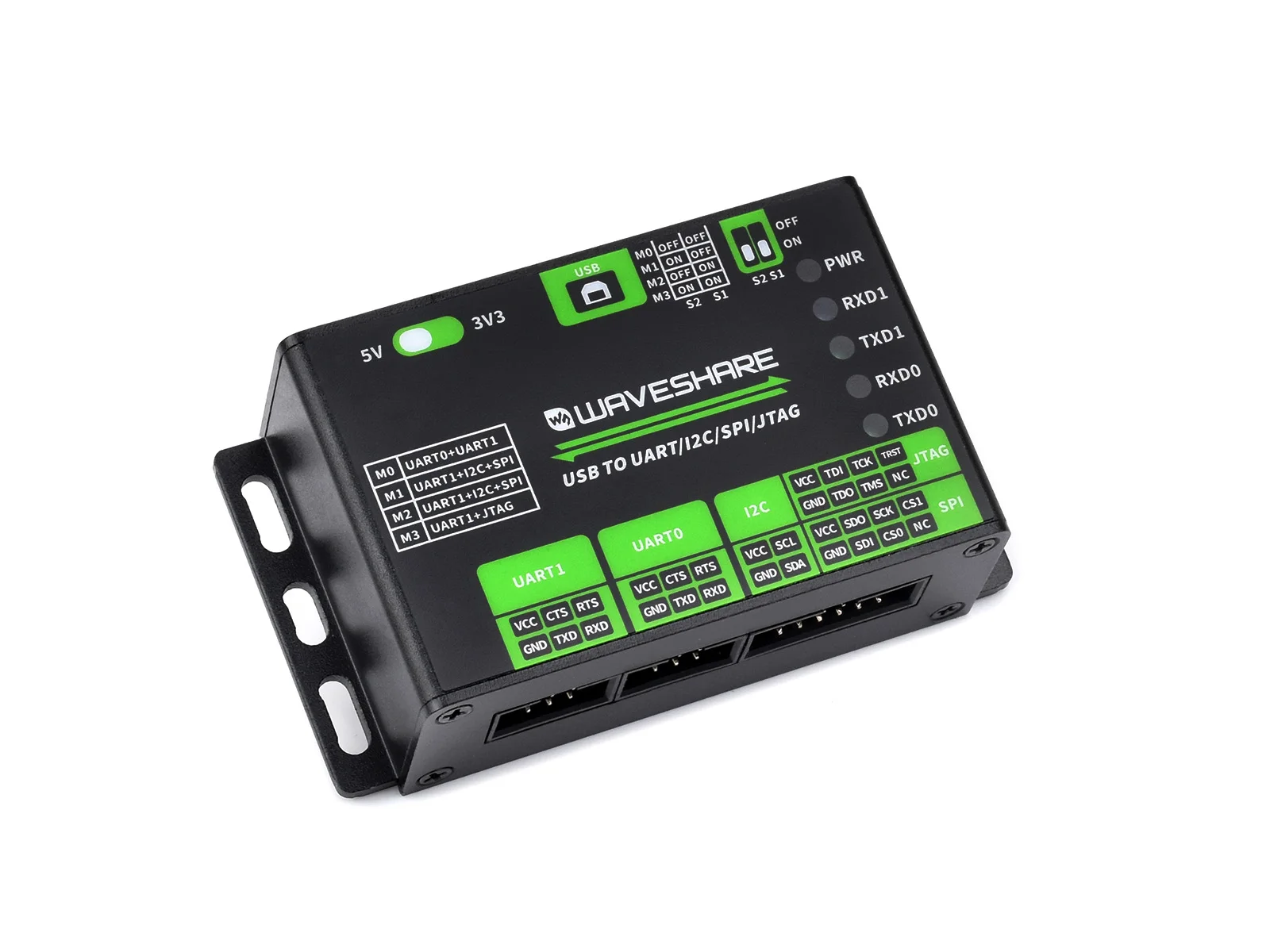 Picture 6: Waveshare USB To UART/I2C/SPI/JTAG Converter, Supports Multiple Interfaces, Compatible with 3.3V and 5V, Multiple Systems